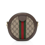 Gucci GG Supreme Ophidia Round Mini Shoulder Bag (SHF-qGCul6)