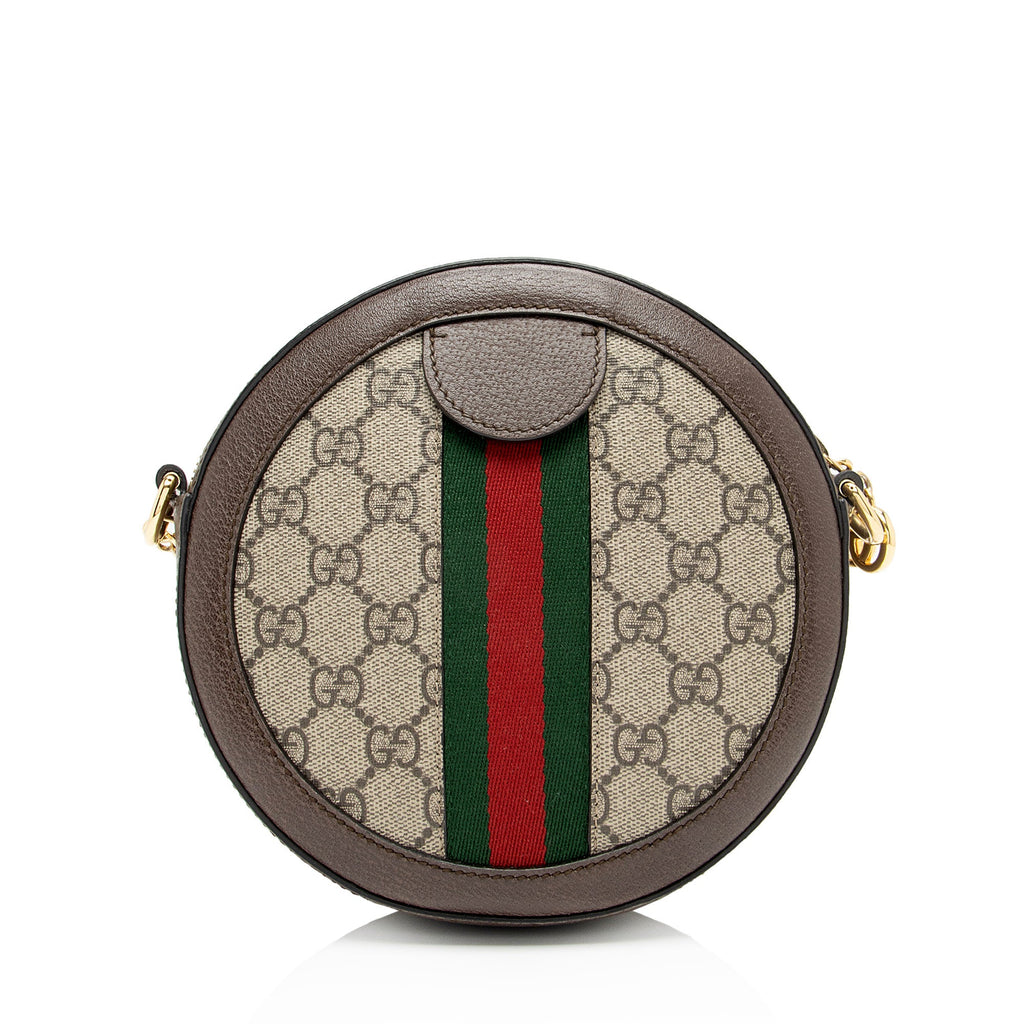 Gucci GG Supreme Ophidia Round Mini Shoulder Bag (SHF-8cDhBq)