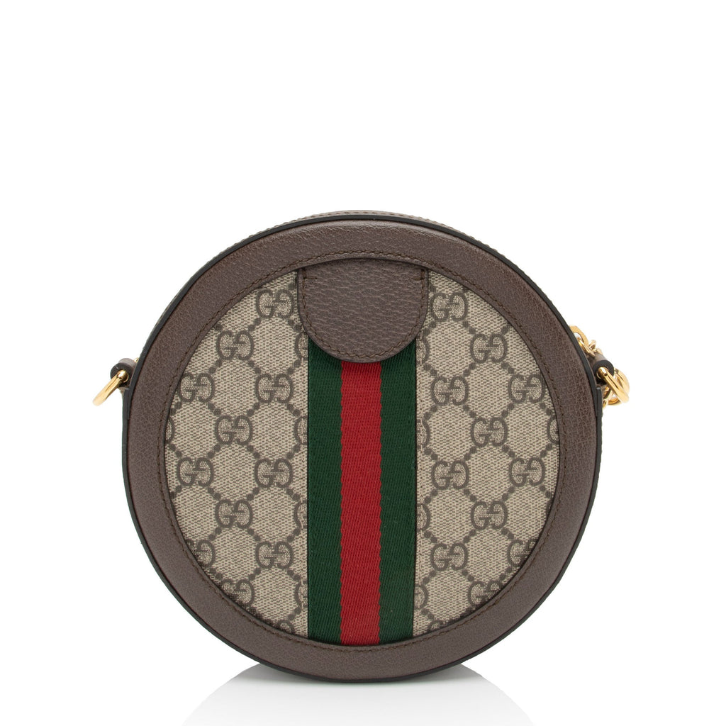 Gucci GG Supreme Ophidia Round Mini Shoulder Bag (SHF-nhYXSB)