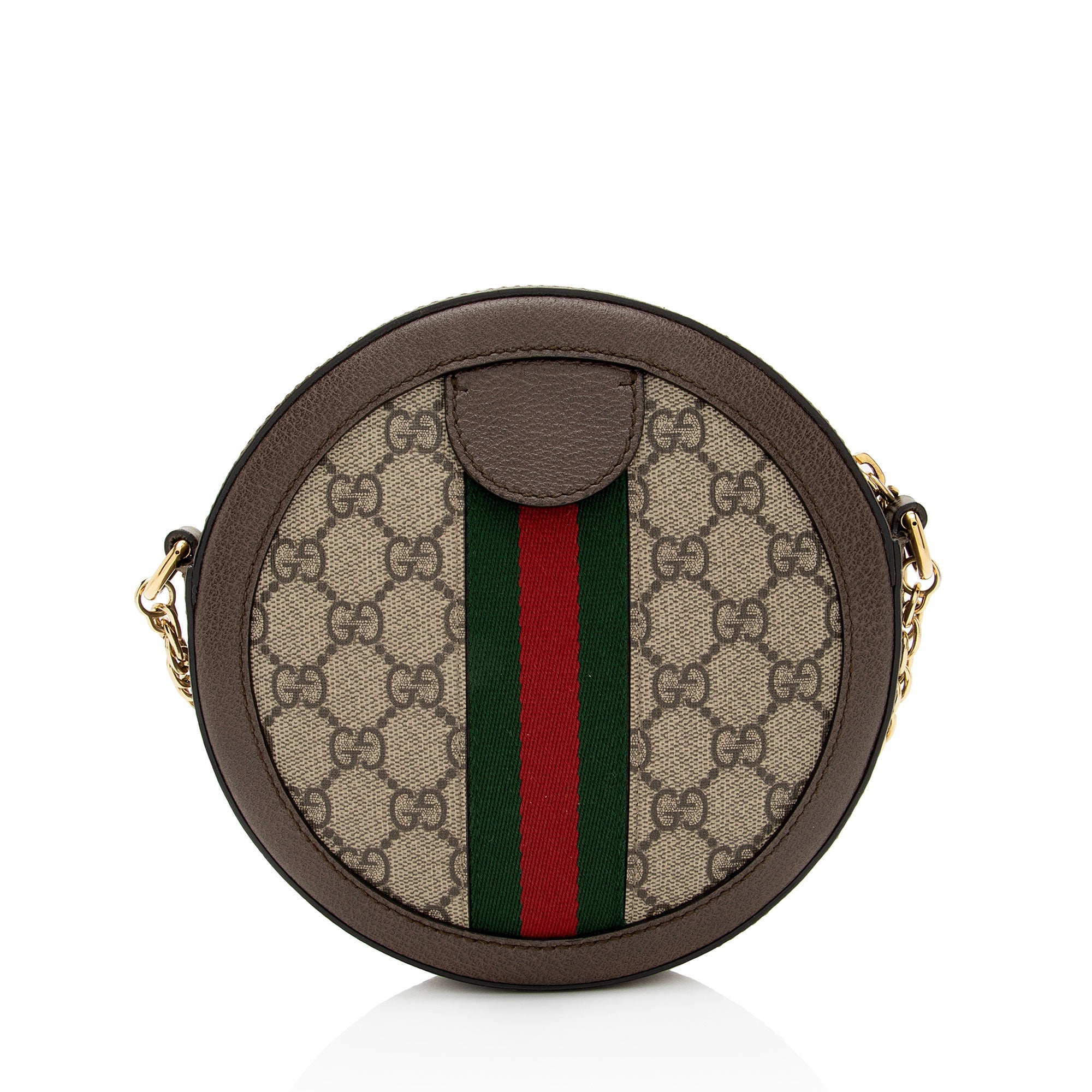Gucci GG Supreme Ophidia Round Mini Shoulder Bag (SHF-8LEeSa)