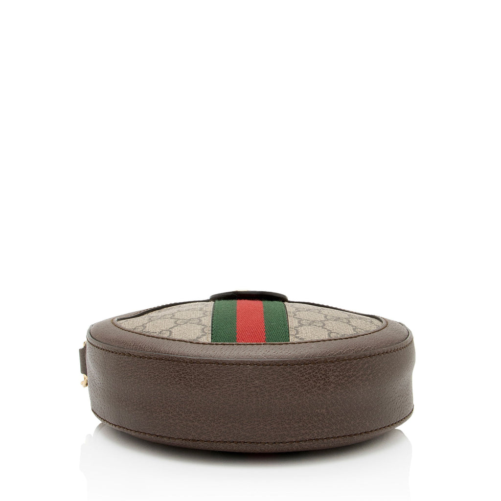 Gucci GG Supreme Ophidia Round Mini Shoulder Bag (SHF-8LEeSa)
