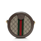 Gucci GG Supreme Ophidia Round Mini Shoulder Bag (SHF-F3cSgu)
