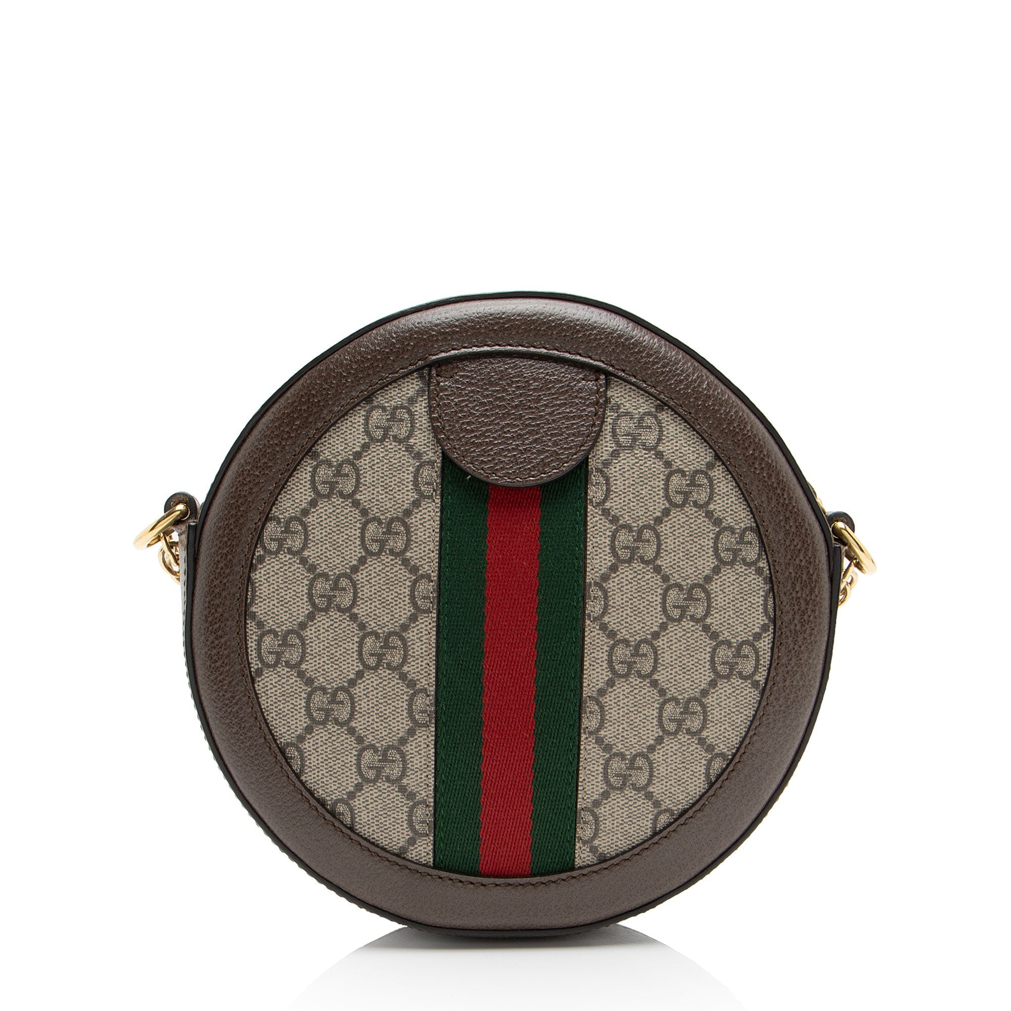 Gucci GG Supreme Ophidia Round Mini Shoulder Bag (SHF-F3cSgu)