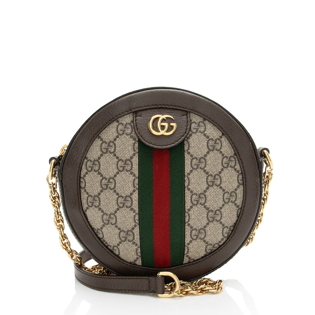 Gucci GG Supreme Ophidia Round Mini Shoulder Bag