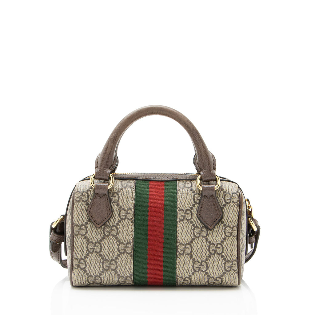 Gucci GG Supreme Ophidia Super Mini Boston Bag