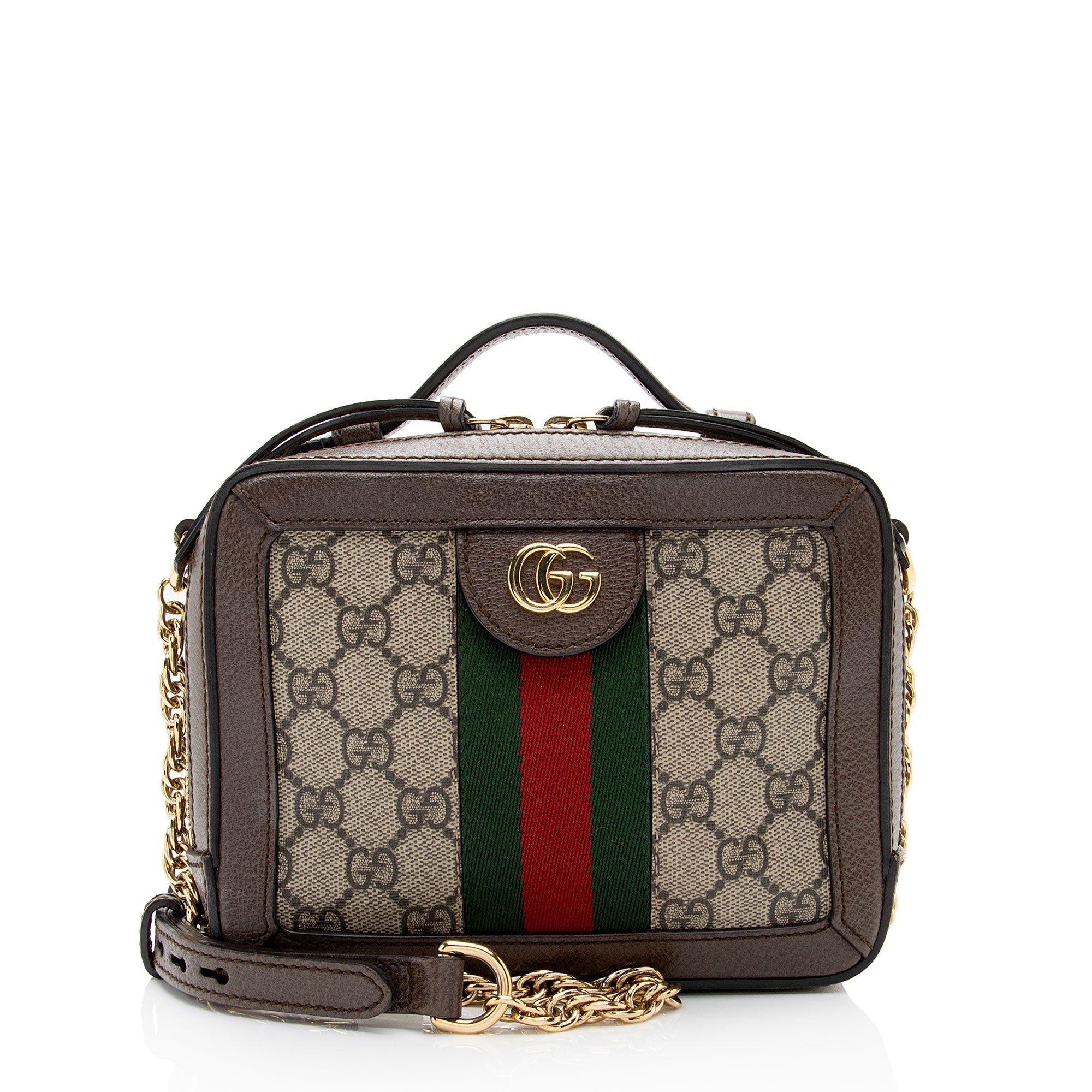 Gucci GG Supreme Ophidia Top Handle Mini Chain Shoulder Bag (SHF-bTGzbz)
