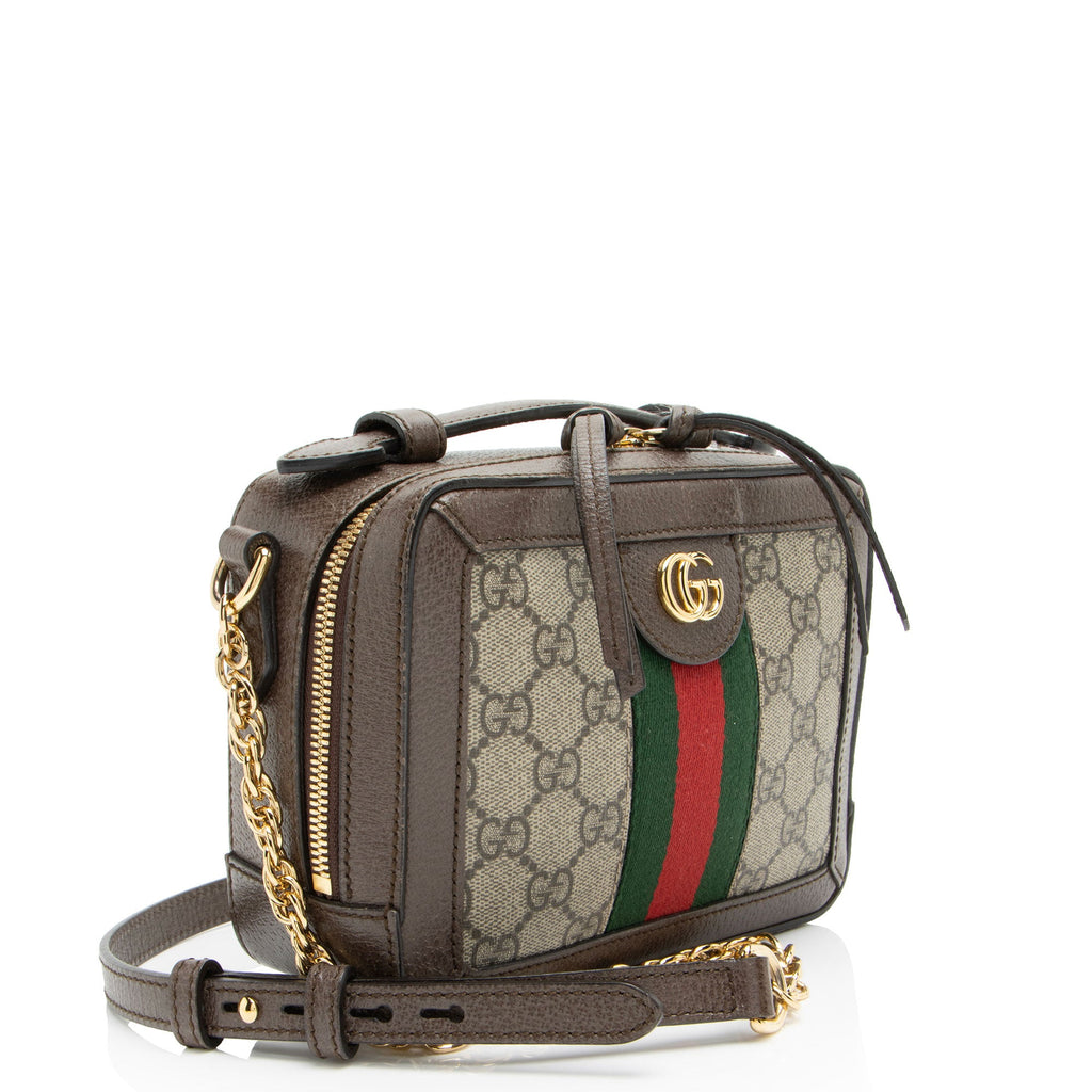 Gucci GG Supreme Ophidia Top Handle Mini Chain Shoulder Bag