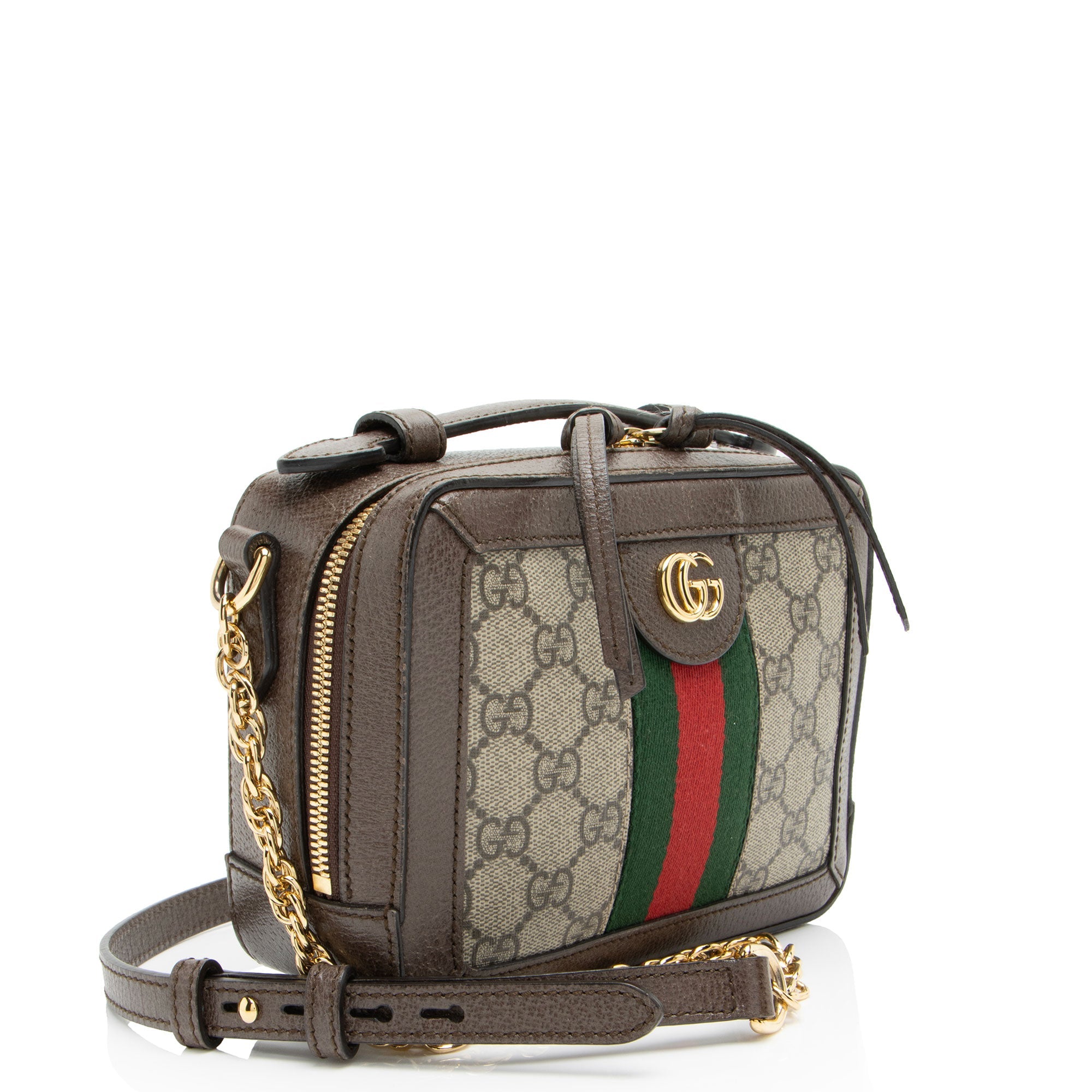 Gucci GG Supreme Ophidia Top Handle Mini Chain Shoulder Bag