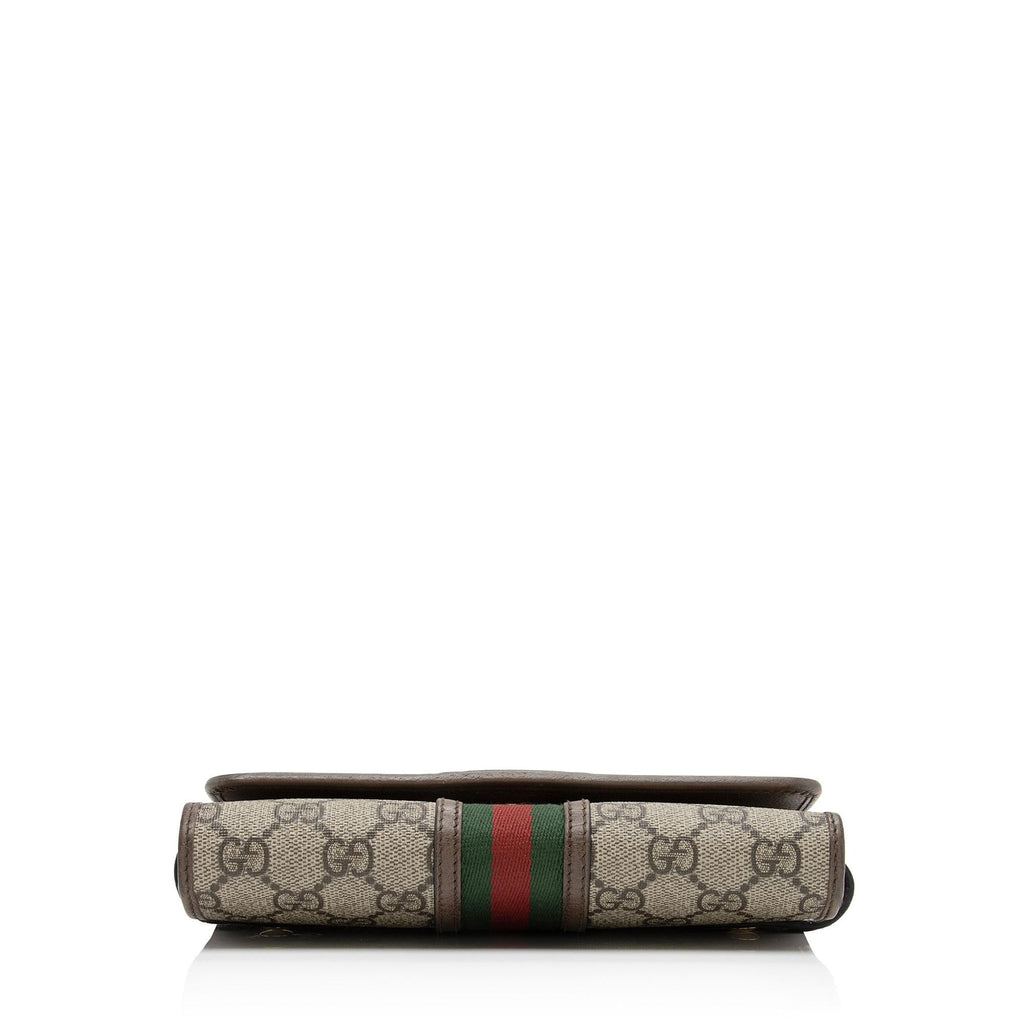 Gucci GG Supreme Ophidia Tri-Fold Wallet Crossbody Bag (SHF-qymUM5)