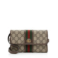 Gucci GG Supreme Ophidia Tri-Fold Wallet Crossbody Bag (SHF-qymUM5)