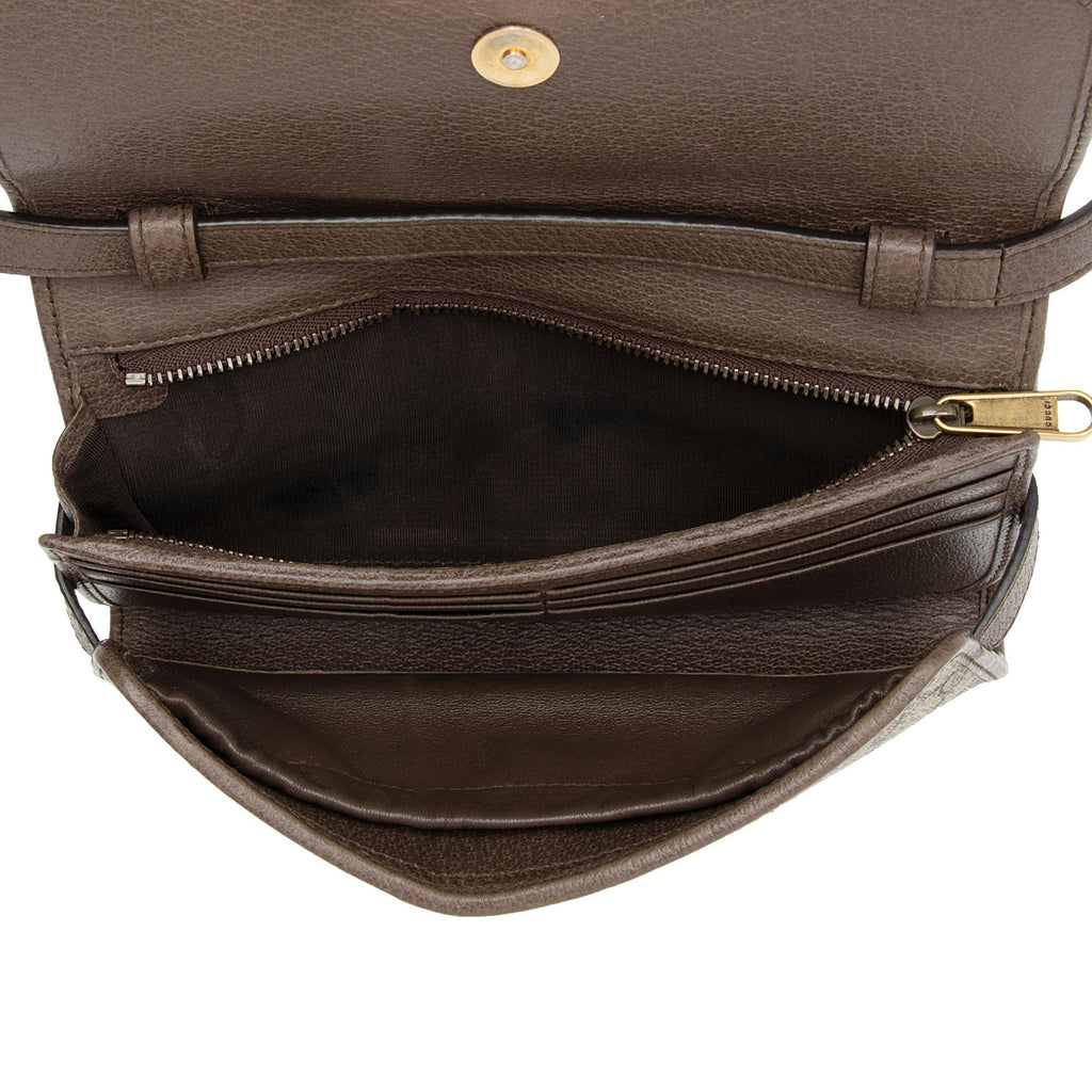 Gucci GG Supreme Ophidia Tri-Fold Wallet Crossbody Bag (SHF-qymUM5)