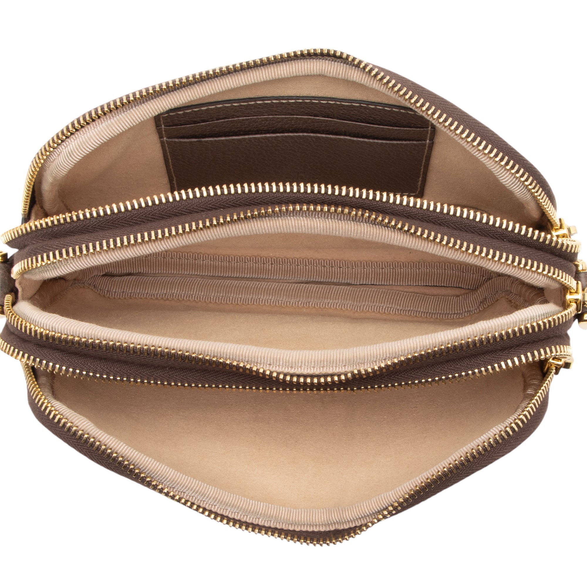 Gucci GG Supreme Ophidia Triple Zip Crossbody (SHF-5GZksx)