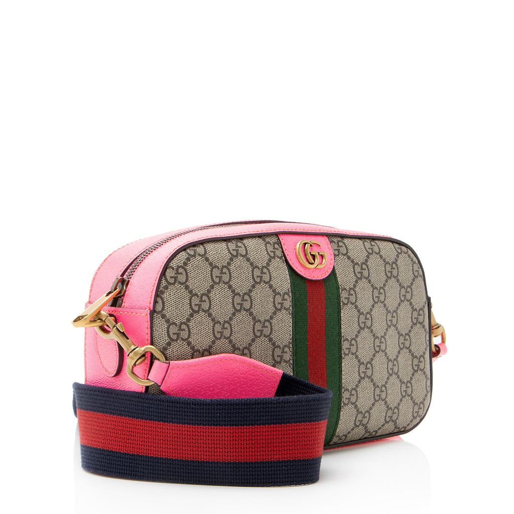 Gucci GG Supreme Ophidia Web Small Camera Bag