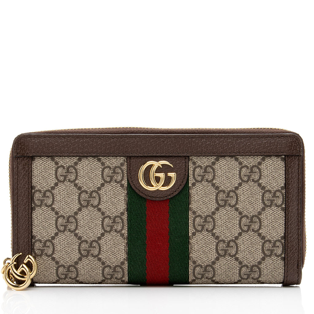 Gucci GG Supreme Ophidia Zip Around Wallet (SHF-W9yo8i)
