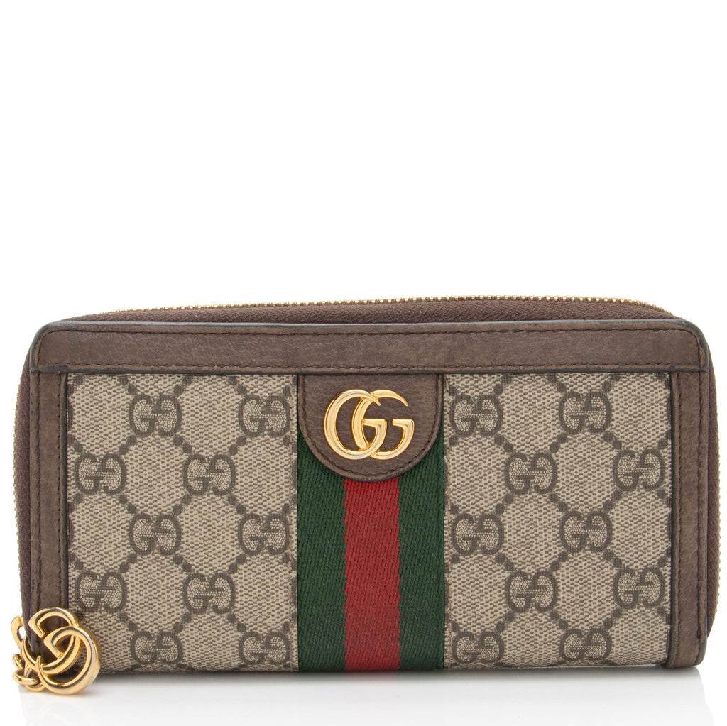 Gucci GG Supreme Ophidia Zip Around Wallet (SHF-g3O55g)