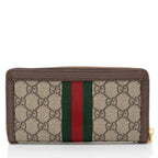Gucci GG Supreme Ophidia Zip Around Wallet (SHF-L3ZnYB)