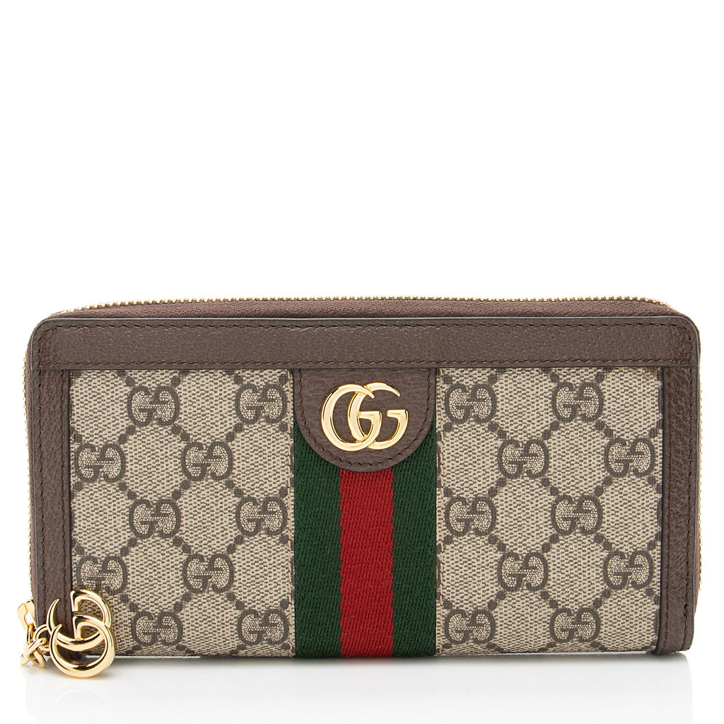 Gucci GG Supreme Ophidia Zip Around Wallet