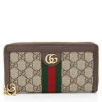 Gucci GG Supreme Ophidia Zip Around Wallet