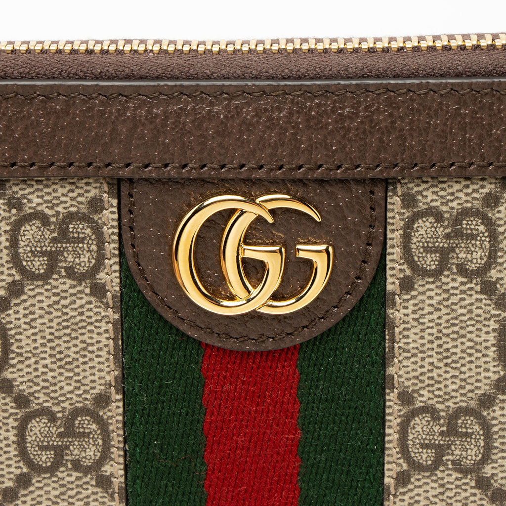 Gucci GG Supreme Ophidia Zip Around Wallet