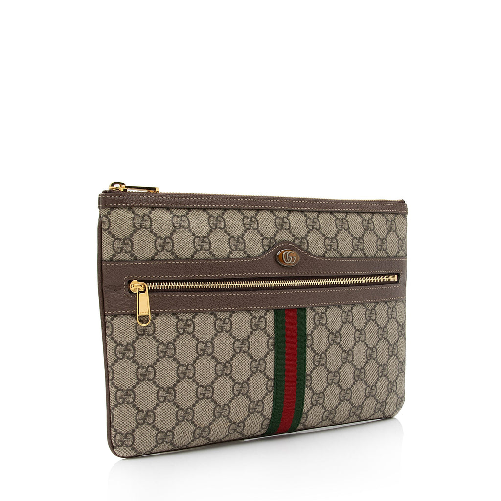 Gucci GG Supreme Ophidia Zip Pouch (SHF-KmZkGJ)