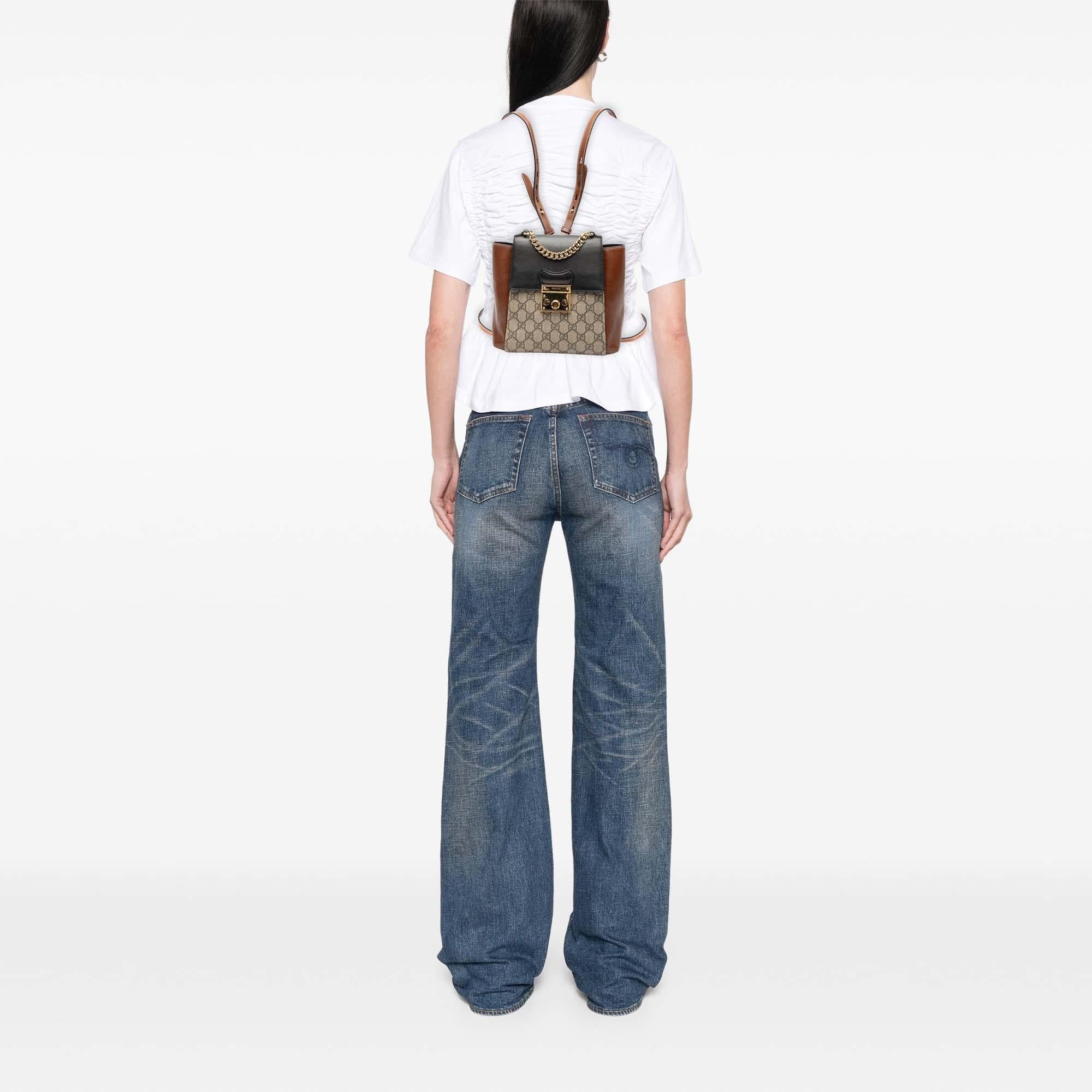 Gucci GG Supreme Padlock Backpack