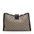 Gucci GG Supreme Padlock Chain Medium Shoulder Bag (SHF-23565)