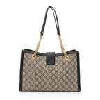 Gucci GG Supreme Padlock Chain Medium Shoulder Bag (SHF-cqPKOC)