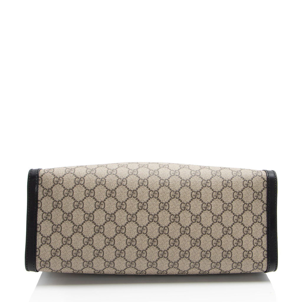 Gucci GG Supreme Padlock Chain Medium Shoulder Bag (SHF-q4e2Rg)