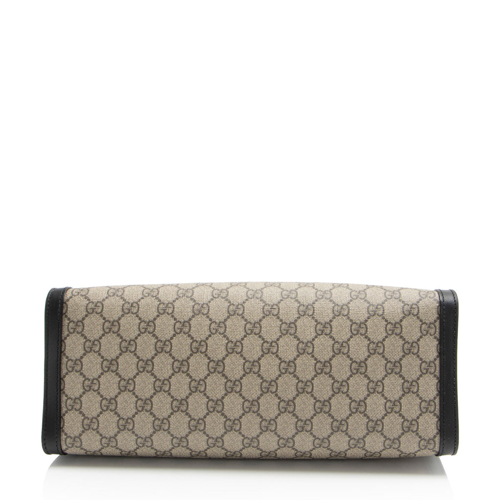 Gucci GG Supreme Padlock Chain Medium Shoulder Bag (SHF-aTdUTN)