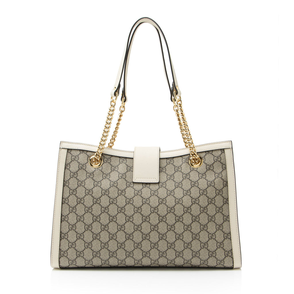 Gucci GG Supreme Padlock Chain Medium Shoulder Bag