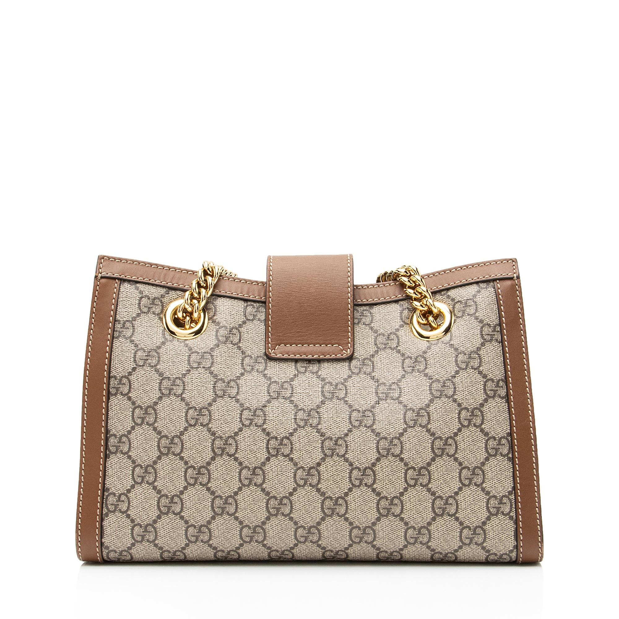 Gucci GG Supreme Padlock Chain Small Shoulder Bag (SHF-23018)