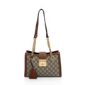 Gucci GG Supreme Padlock Chain Small Shoulder Bag (SHF-Z3zmfK)