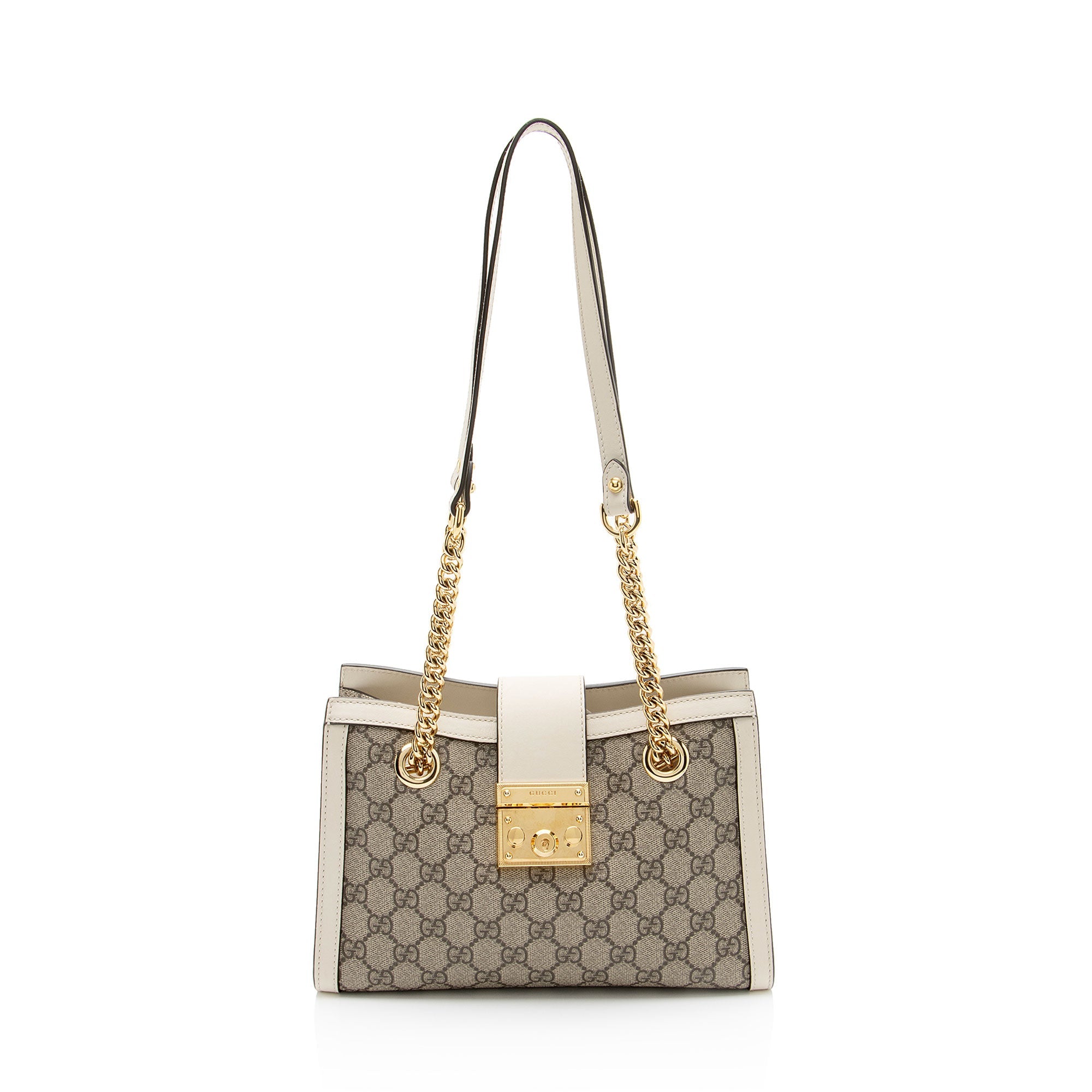 Gucci GG Supreme Padlock Chain Small Shoulder Bag
