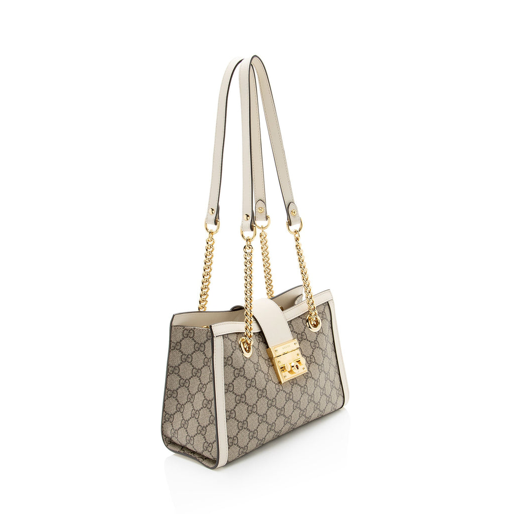 Gucci GG Supreme Padlock Chain Small Shoulder Bag
