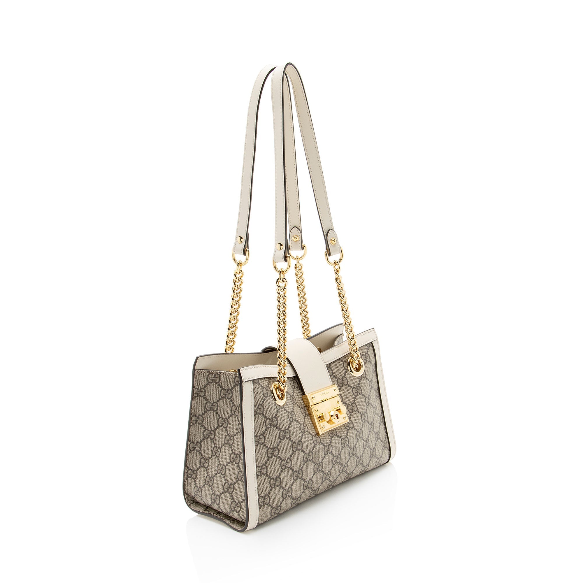 Gucci GG Supreme Padlock Chain Small Shoulder Bag