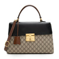 Gucci GG Supreme Padlock Medium Top Handle Satchel (SHF-22676)