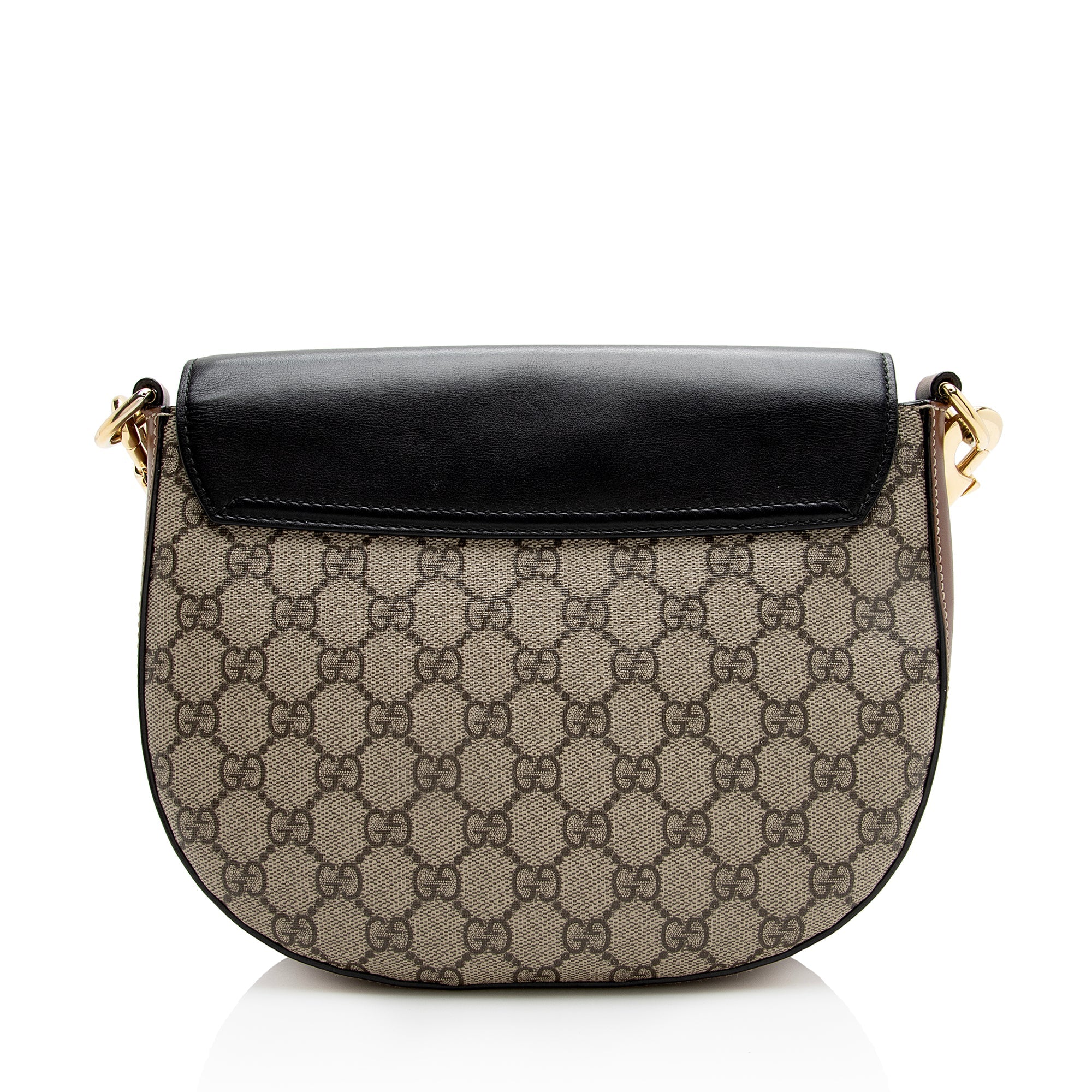 Gucci GG Supreme Padlock Saddle Medium Shoulder Bag (SHF-22972)