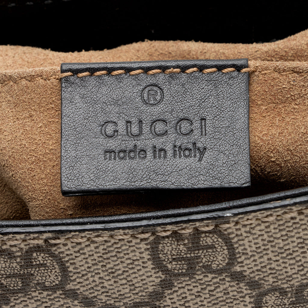 Gucci GG Supreme Padlock Saddle Medium Shoulder Bag (SHF-22972)