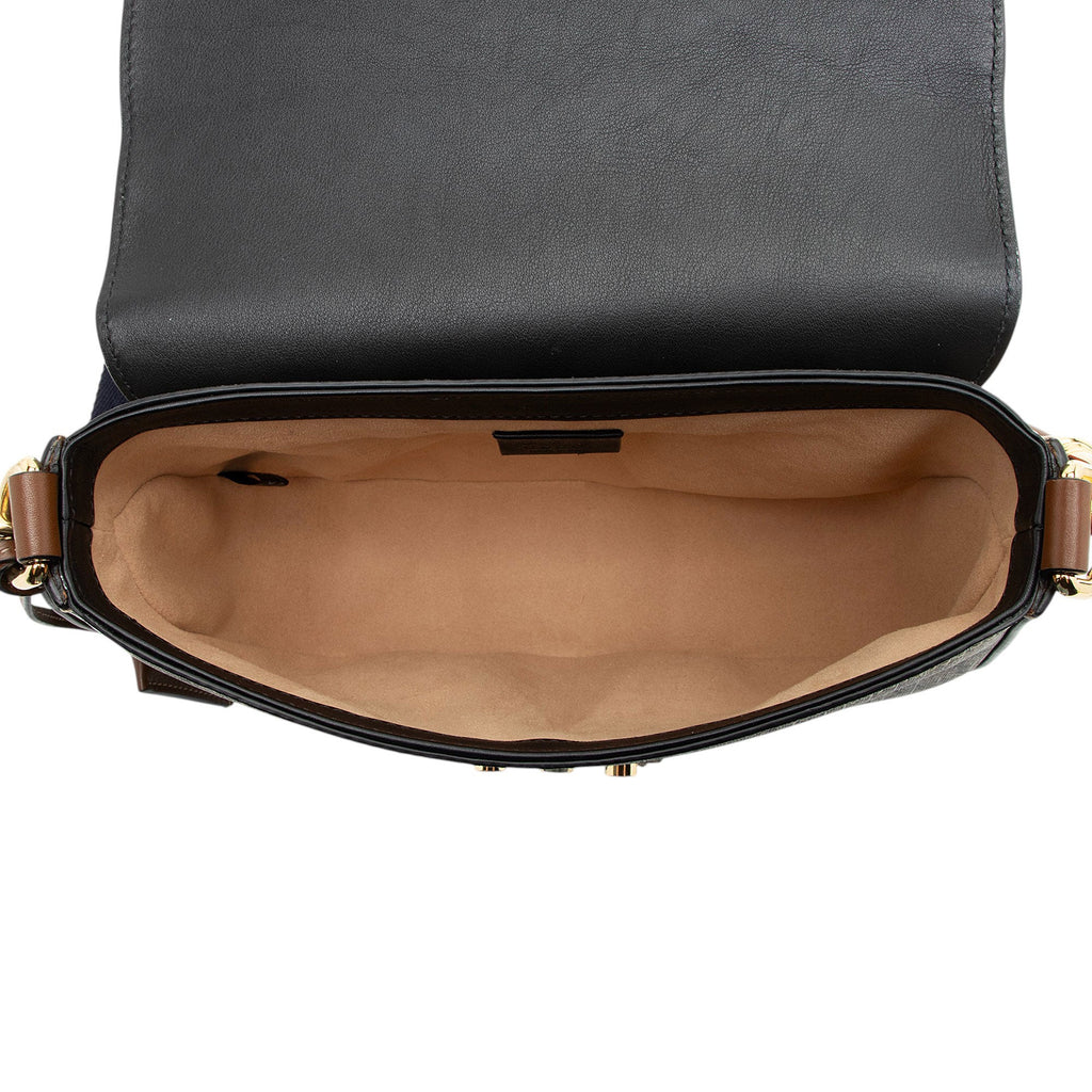 Gucci GG Supreme Padlock Saddle Medium Shoulder Bag
