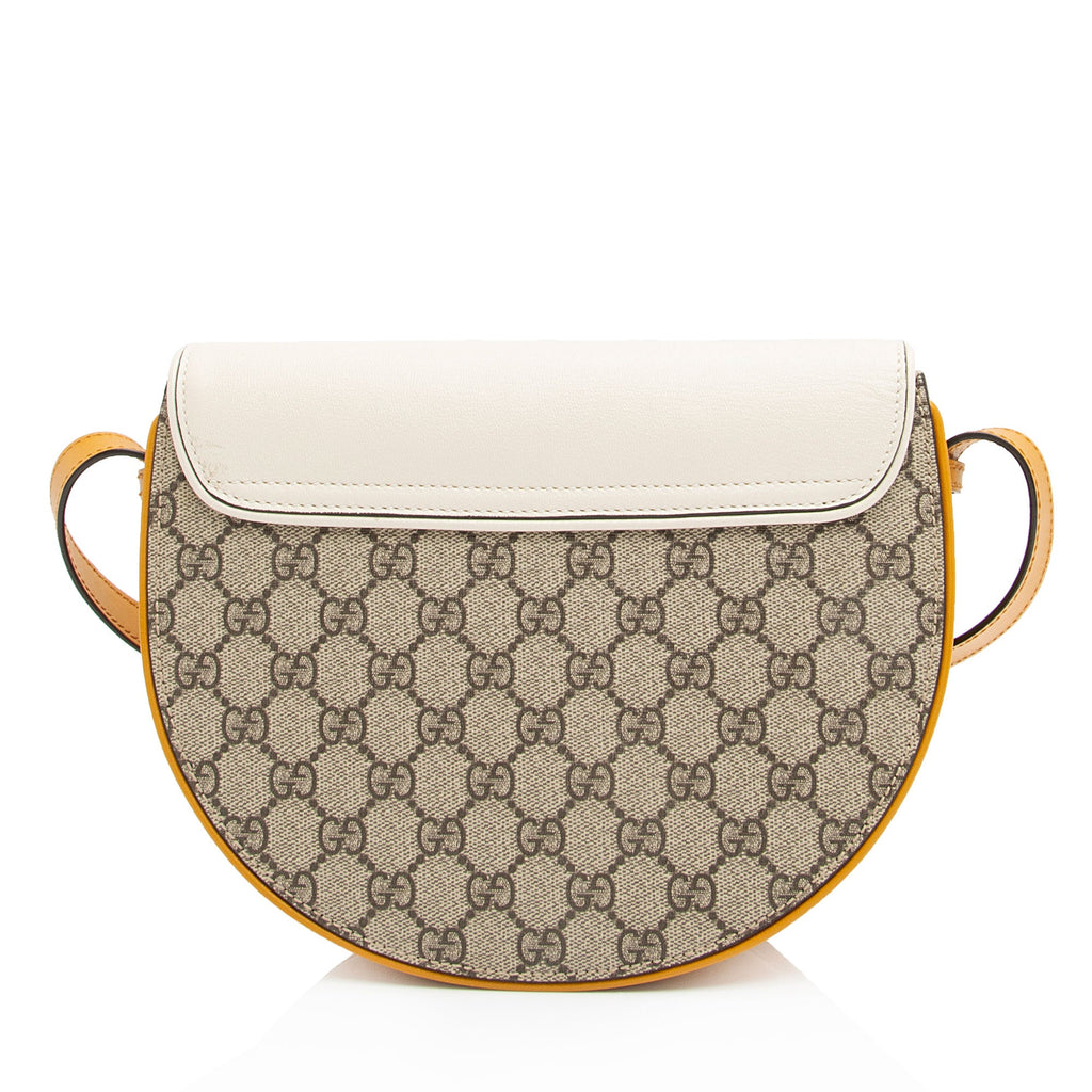 Gucci GG Supreme Padlock Saddle Small Shoulder Bag (SHF-VMEURh)