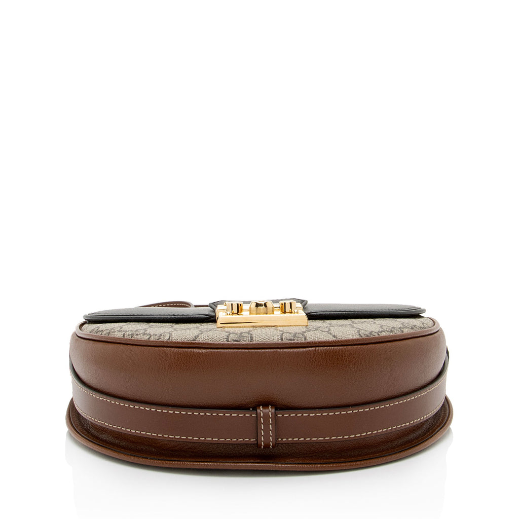 Gucci GG Supreme Padlock Saddle Small Shoulder Bag (SHF-Wwfxt7)