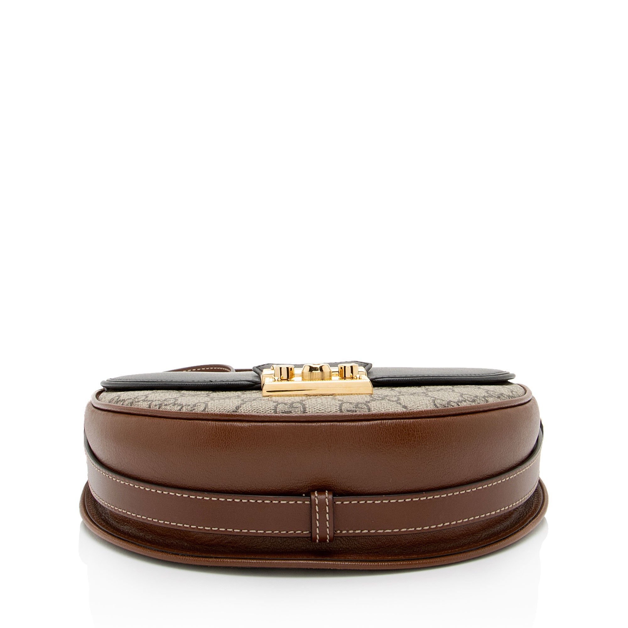 Gucci GG Supreme Padlock Saddle Small Shoulder Bag (SHF-Wwfxt7)