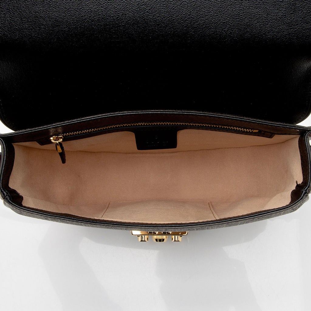 Gucci GG Supreme Padlock Saddle Small Shoulder Bag (SHF-Wwfxt7)
