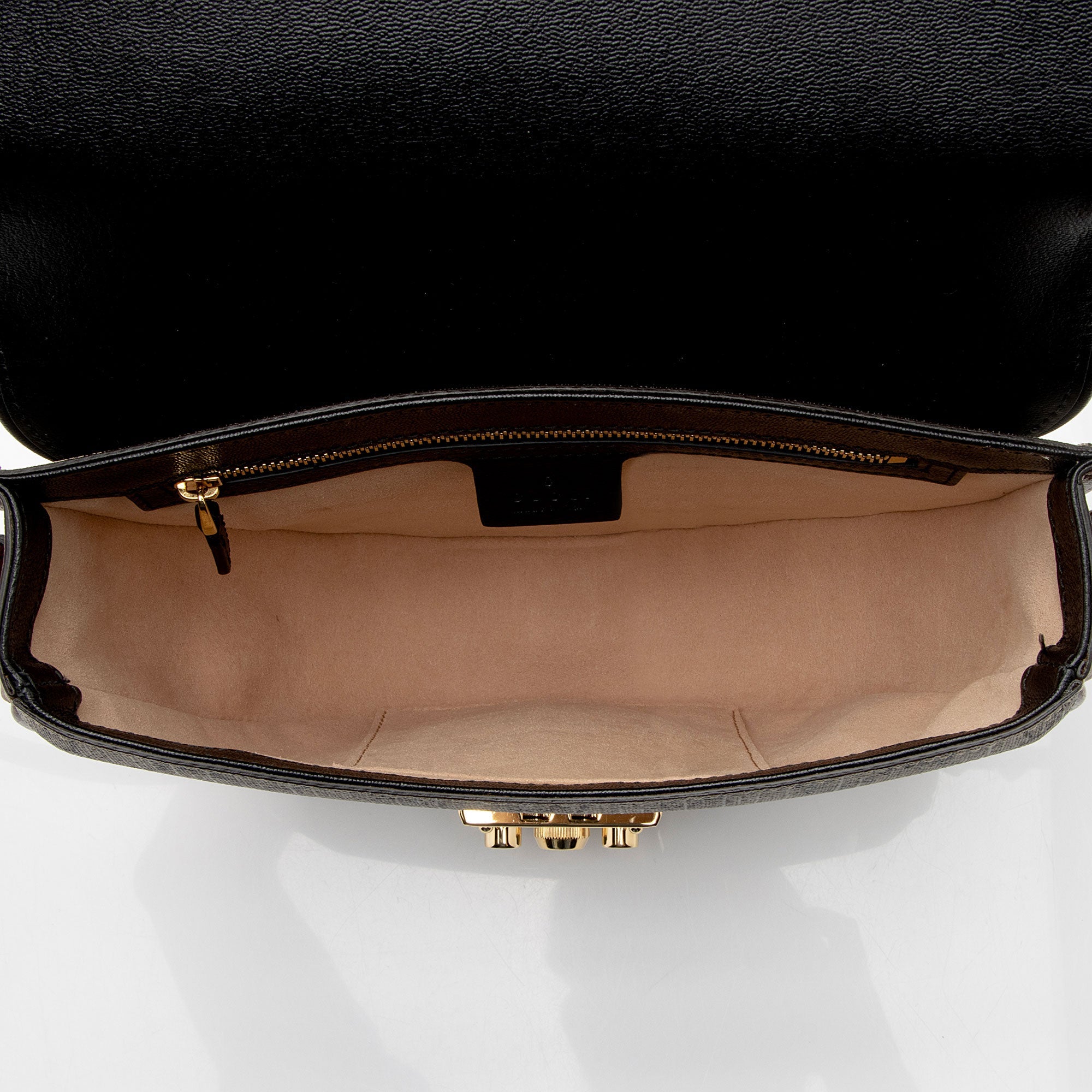 Gucci GG Supreme Padlock Saddle Small Shoulder Bag (SHF-Wwfxt7)