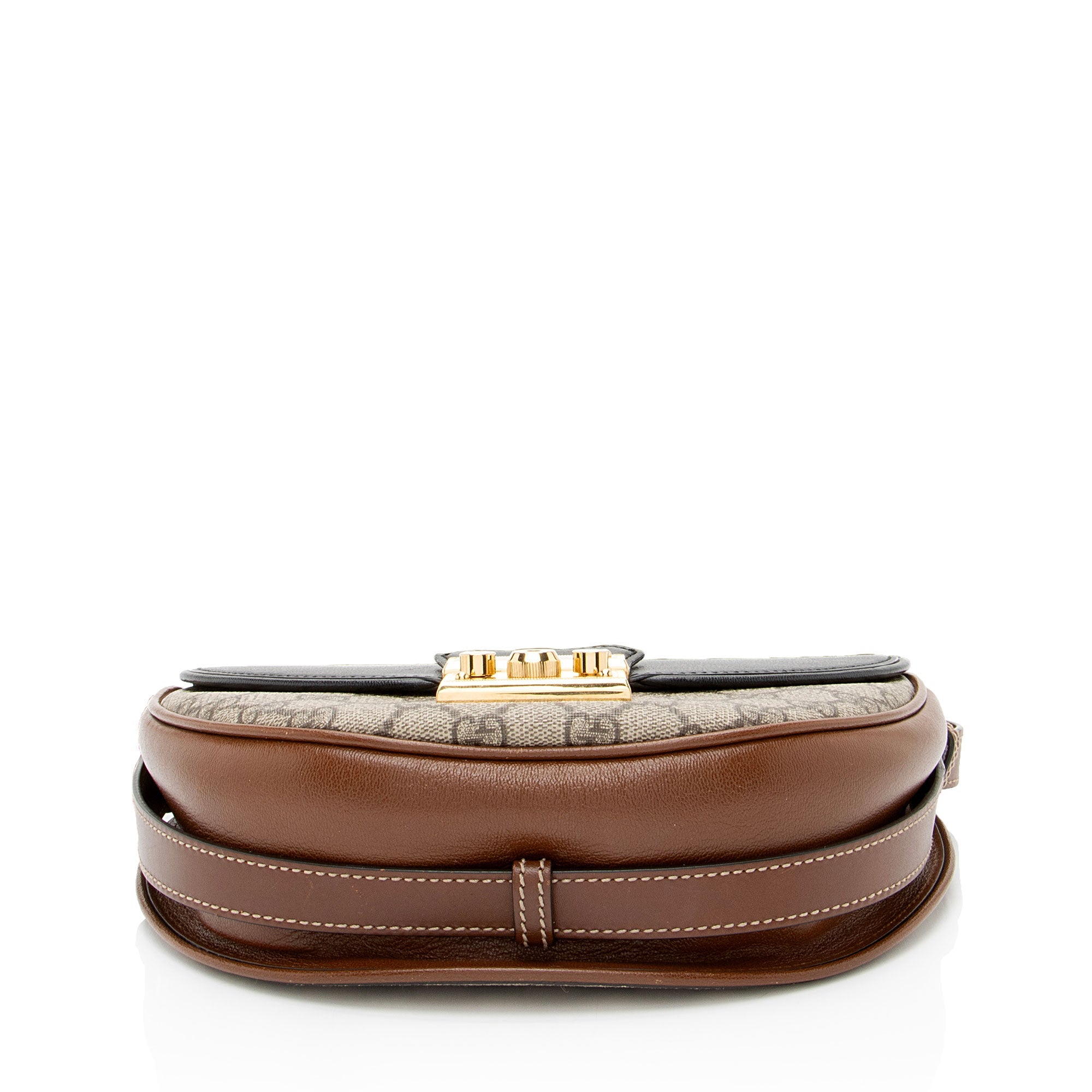 Gucci GG Supreme Padlock Saddle Small Shoulder Bag
