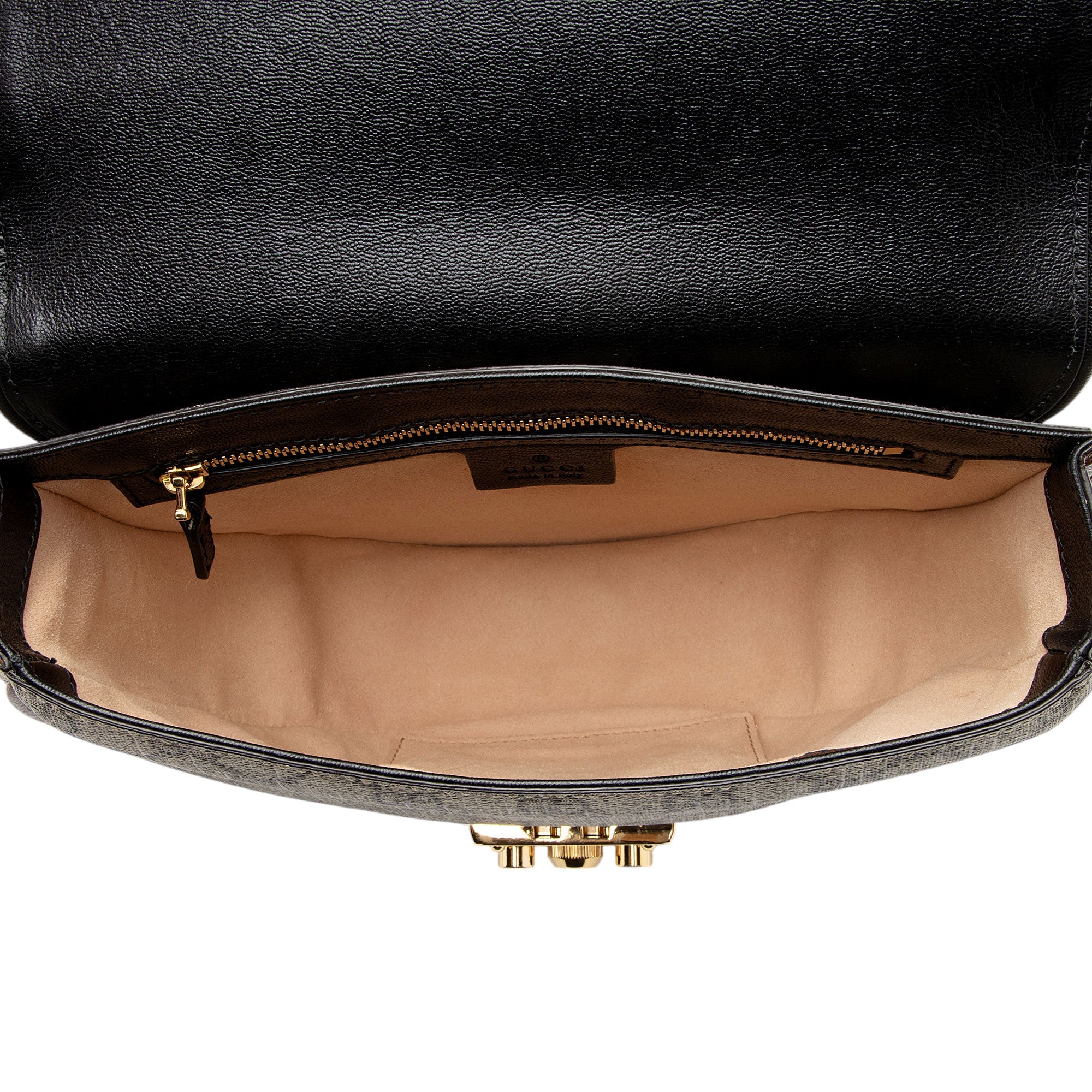 Gucci GG Supreme Padlock Saddle Small Shoulder Bag