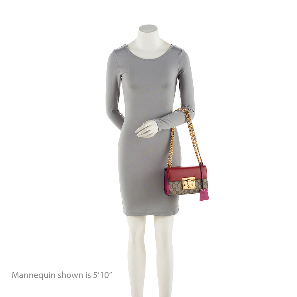 Gucci GG Supreme Padlock Small Shoulder Bag (SHF-19759)