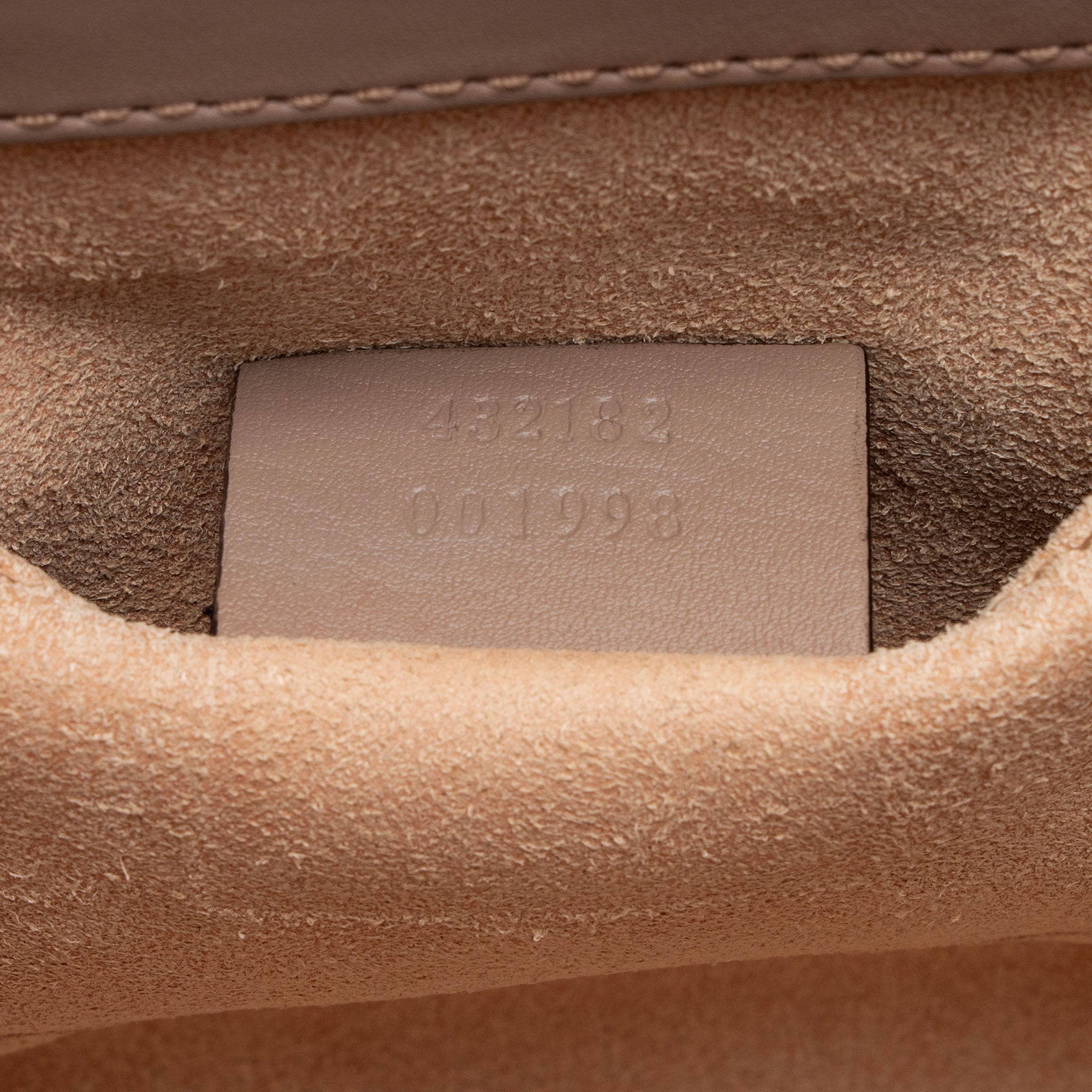 Gucci GG Supreme Pearl Stud Padlock Small Shoulder Bag