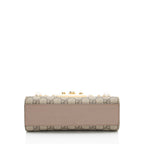 Gucci GG Supreme Pearl Stud Padlock Small Shoulder Bag