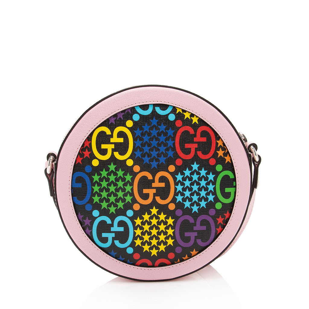 Gucci GG Supreme Psychedelic Round Shoulder Bag (SHF-l3hOoV)